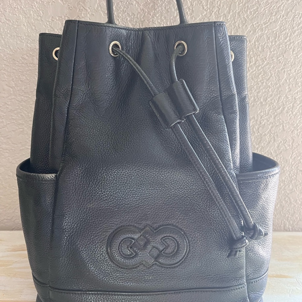 Cole Haan Black Leather Backpack